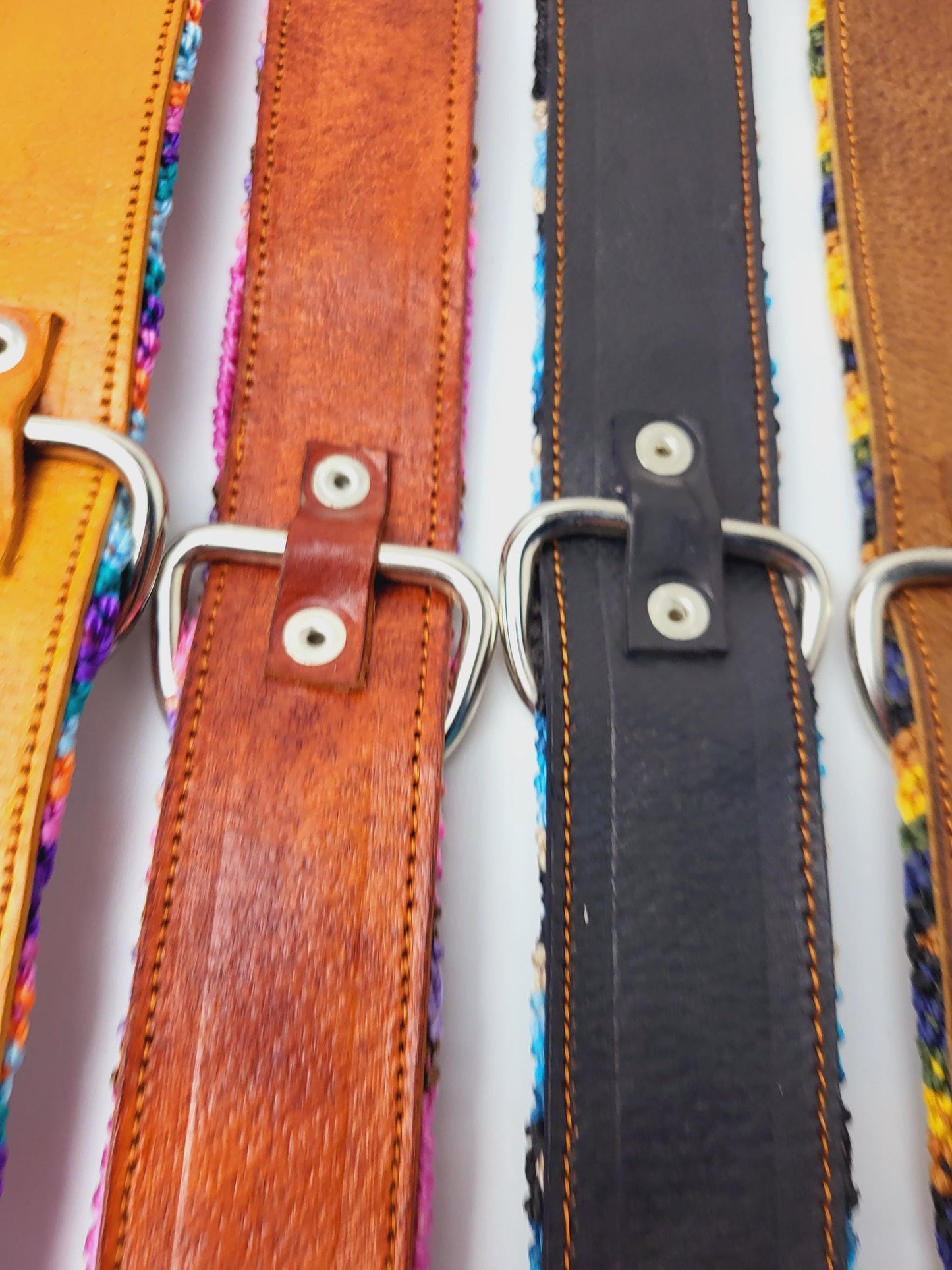 Hundehalsband L 60 cm aus Leder, Halsumfang 40 cm - 48 cm, mexikanisches Hundehalsband handgefertigt