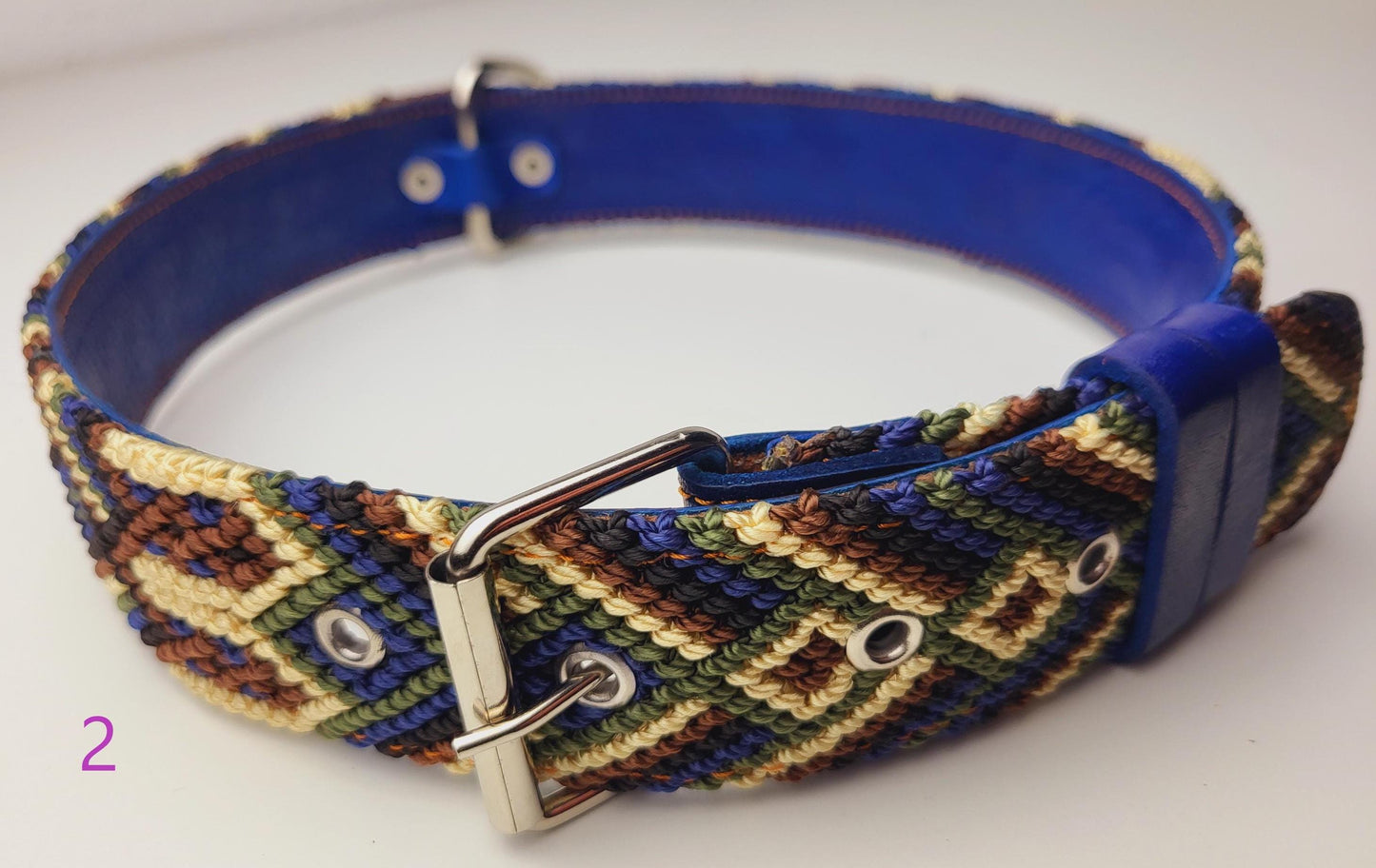 Hundehalsband XXL, 80 cm aus Leder, Halsumfang 59 cm - 69 cm, mexikanisches Hundehalsband handgefertigt