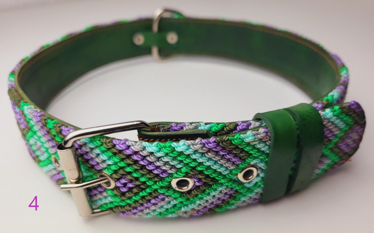 Hundehalsband XXL, 80 cm aus Leder, Halsumfang 59 cm - 69 cm, mexikanisches Hundehalsband handgefertigt