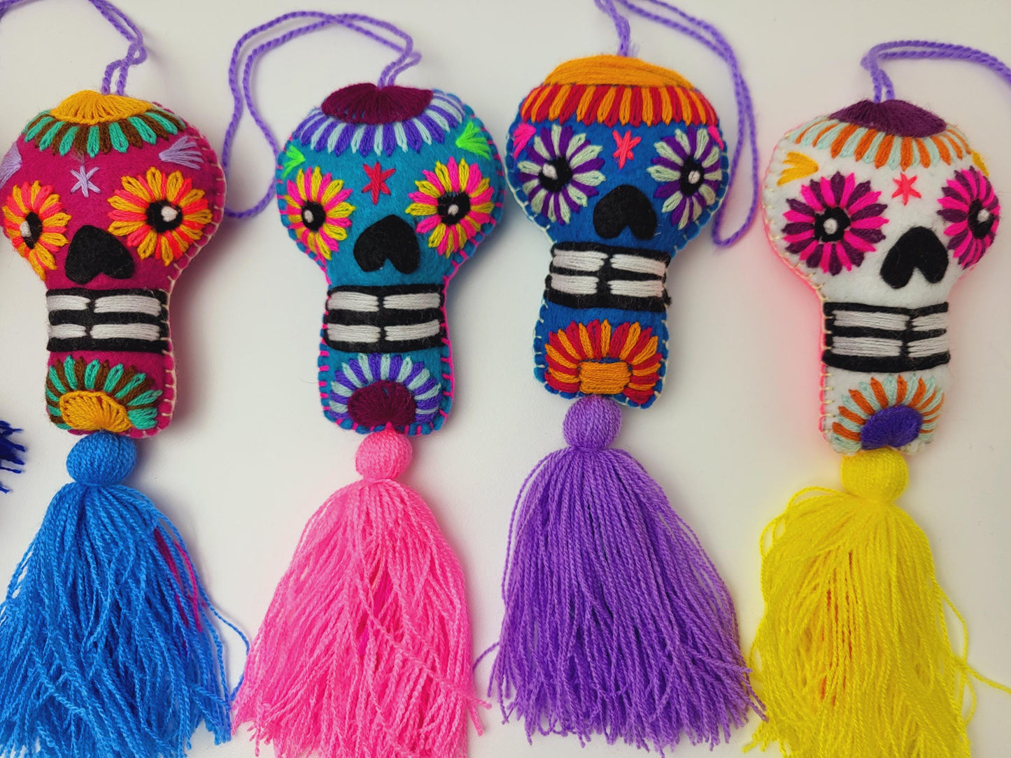 Pendentifs mexicains, crâne mexicain, décoration mexicaine, décoration Halloween, Jour des Morts