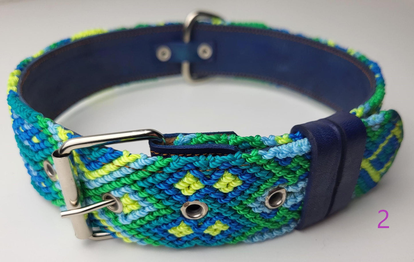 Dog collar 70 cm made of leather, neck circumference 48 cm - 58 cm, Mexican dog collar handmade