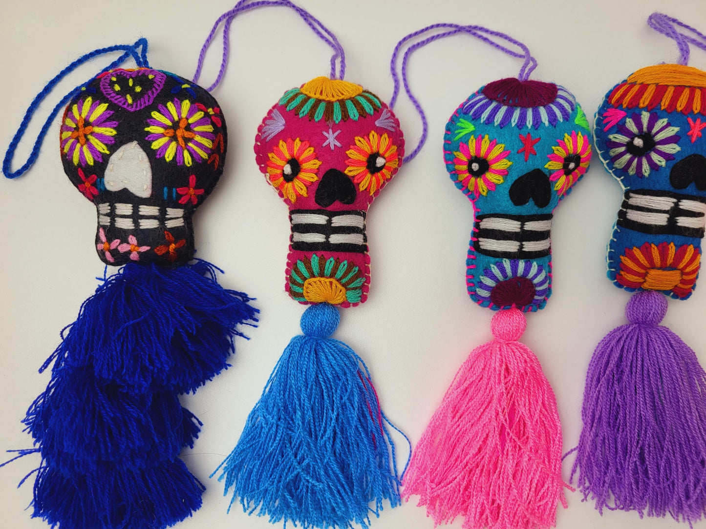 Pendentifs mexicains, crâne mexicain, décoration mexicaine, décoration Halloween, Jour des Morts