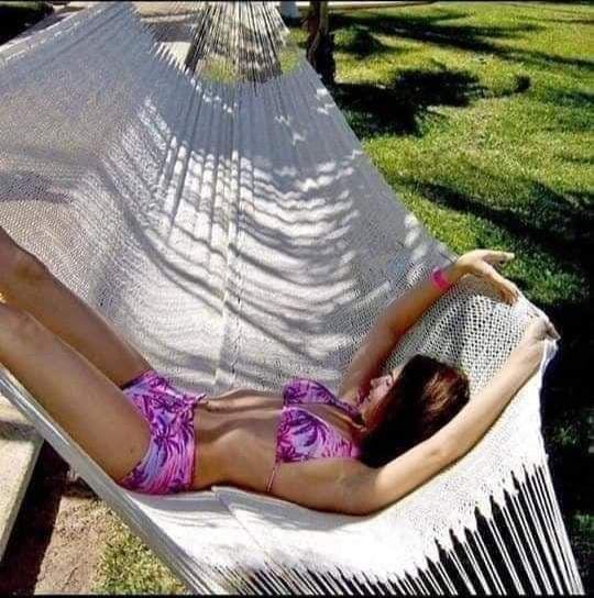 Handgeknüpfte Hängematte aus Mexiko, Hängematte aus Baumwolle für zwei Personen 4,30 m