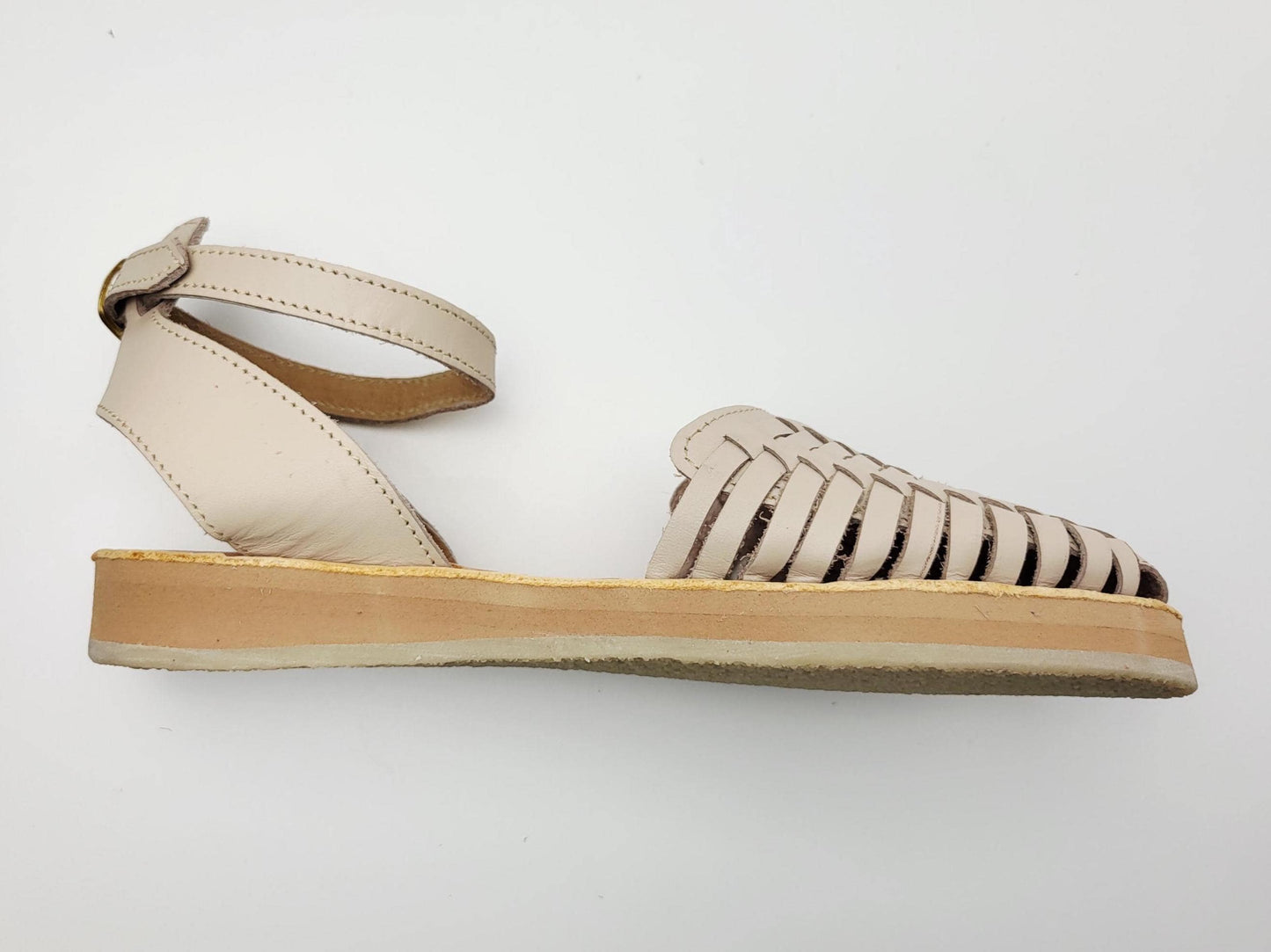 mexikanische Sandalen Damen, Damen Ledersandalen, Flache Sandalen mit geschlossener Spitze, Handgefertigte Damen Sandalen, Lederschuhe