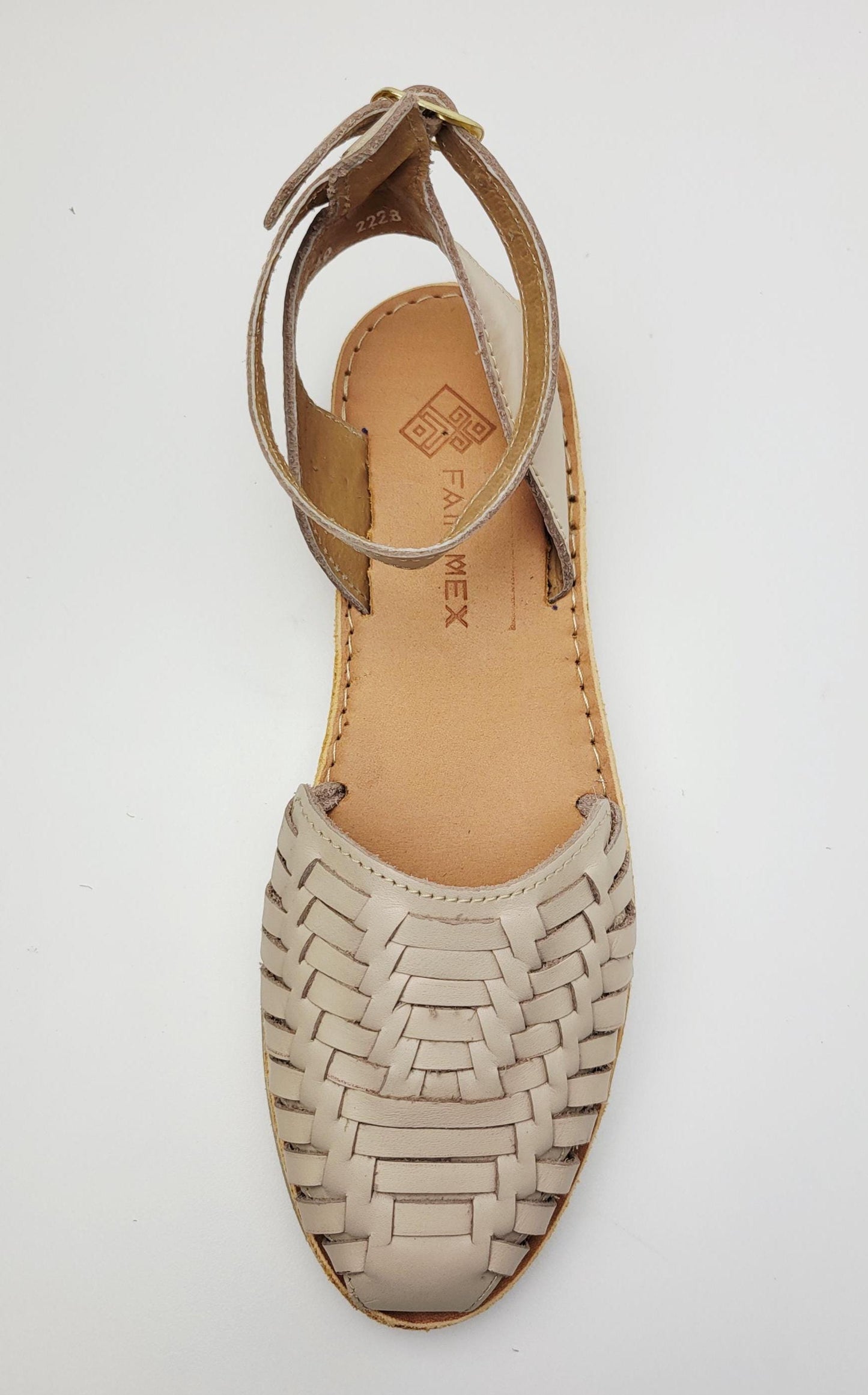 mexikanische Sandalen Damen, Damen Ledersandalen, Flache Sandalen mit geschlossener Spitze, Handgefertigte Damen Sandalen, Lederschuhe