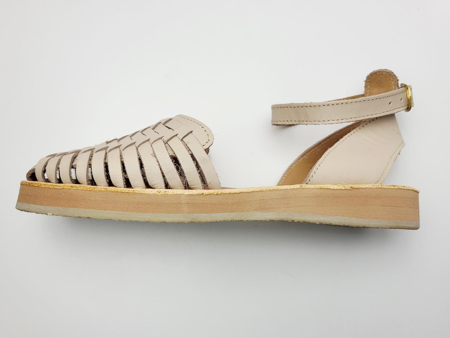 mexikanische Sandalen Damen, Damen Ledersandalen, Flache Sandalen mit geschlossener Spitze, Handgefertigte Damen Sandalen, Lederschuhe