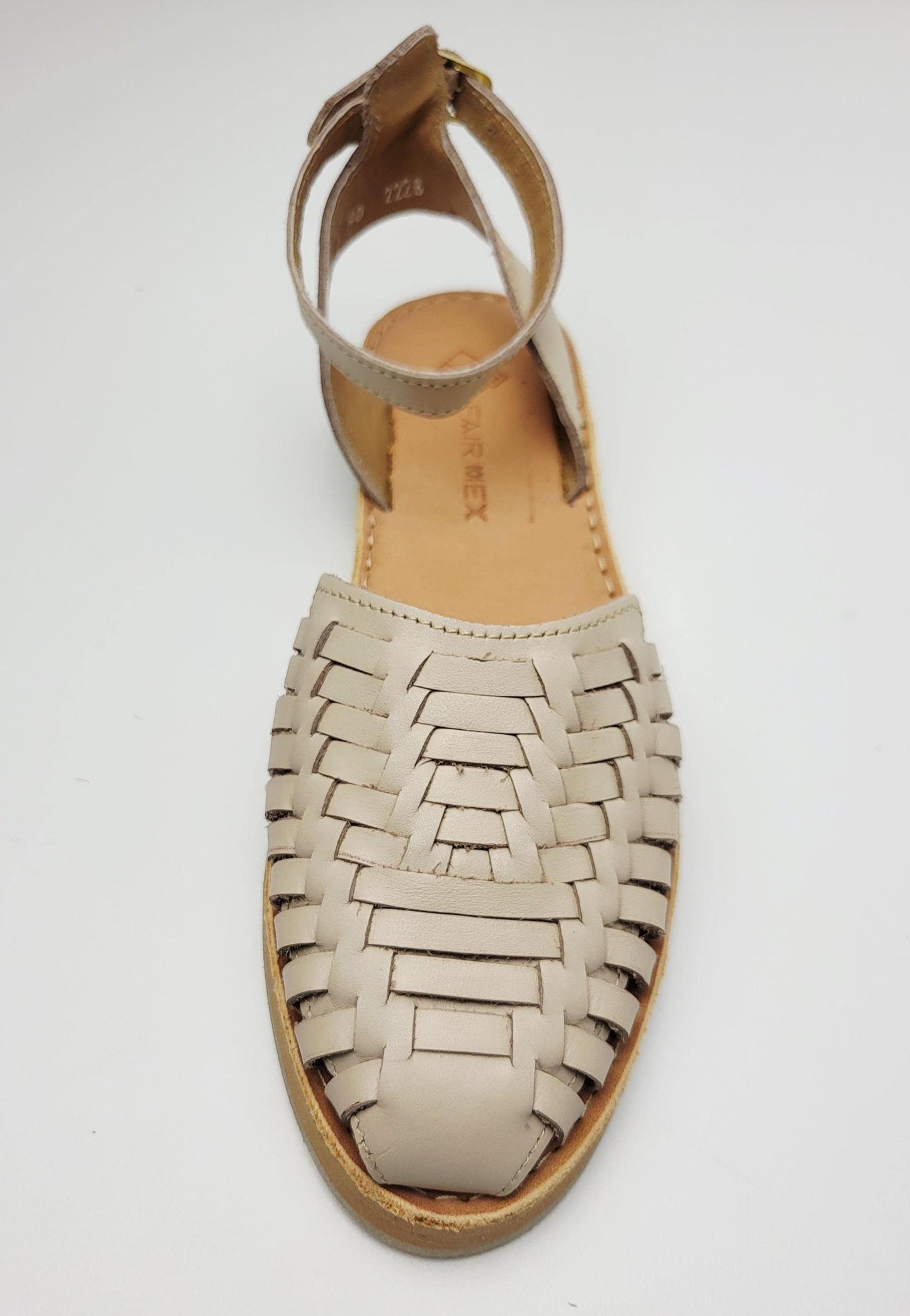 mexikanische Sandalen Damen, Damen Ledersandalen, Flache Sandalen mit geschlossener Spitze, Handgefertigte Damen Sandalen, Lederschuhe