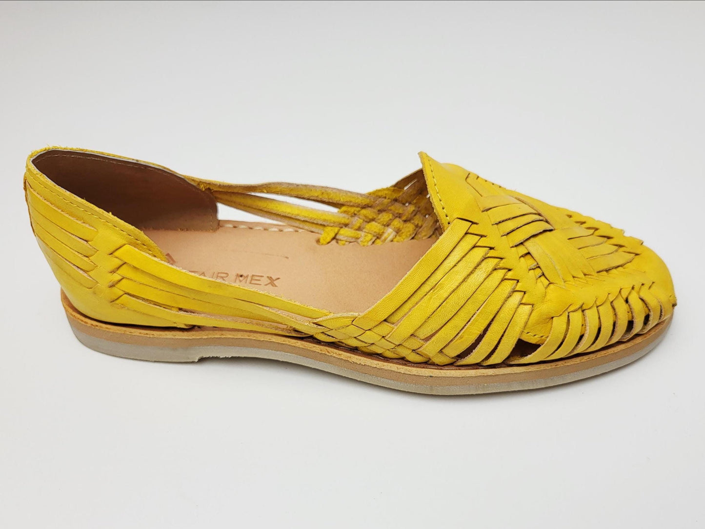 Sandales mexicaines pour femmes, sandales en cuir pour femmes, sandales plates à bout fermé, sandales pour femmes faites à la main, chaussures en cuir