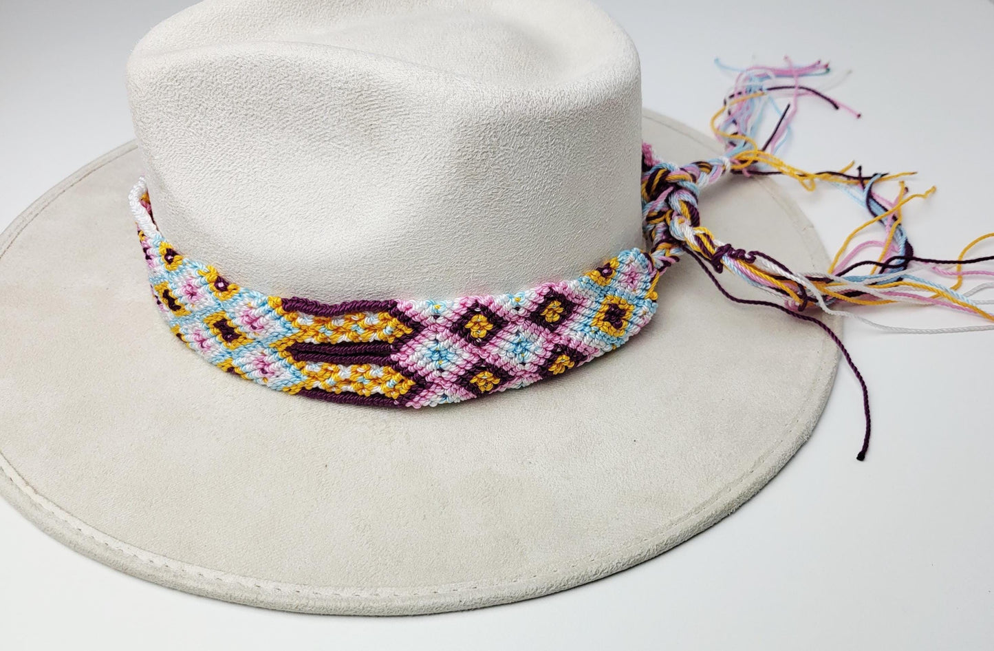 Hutband, Hutbänder in verschiedenen Farben, bunter Hutschmuck, Boho Hutband