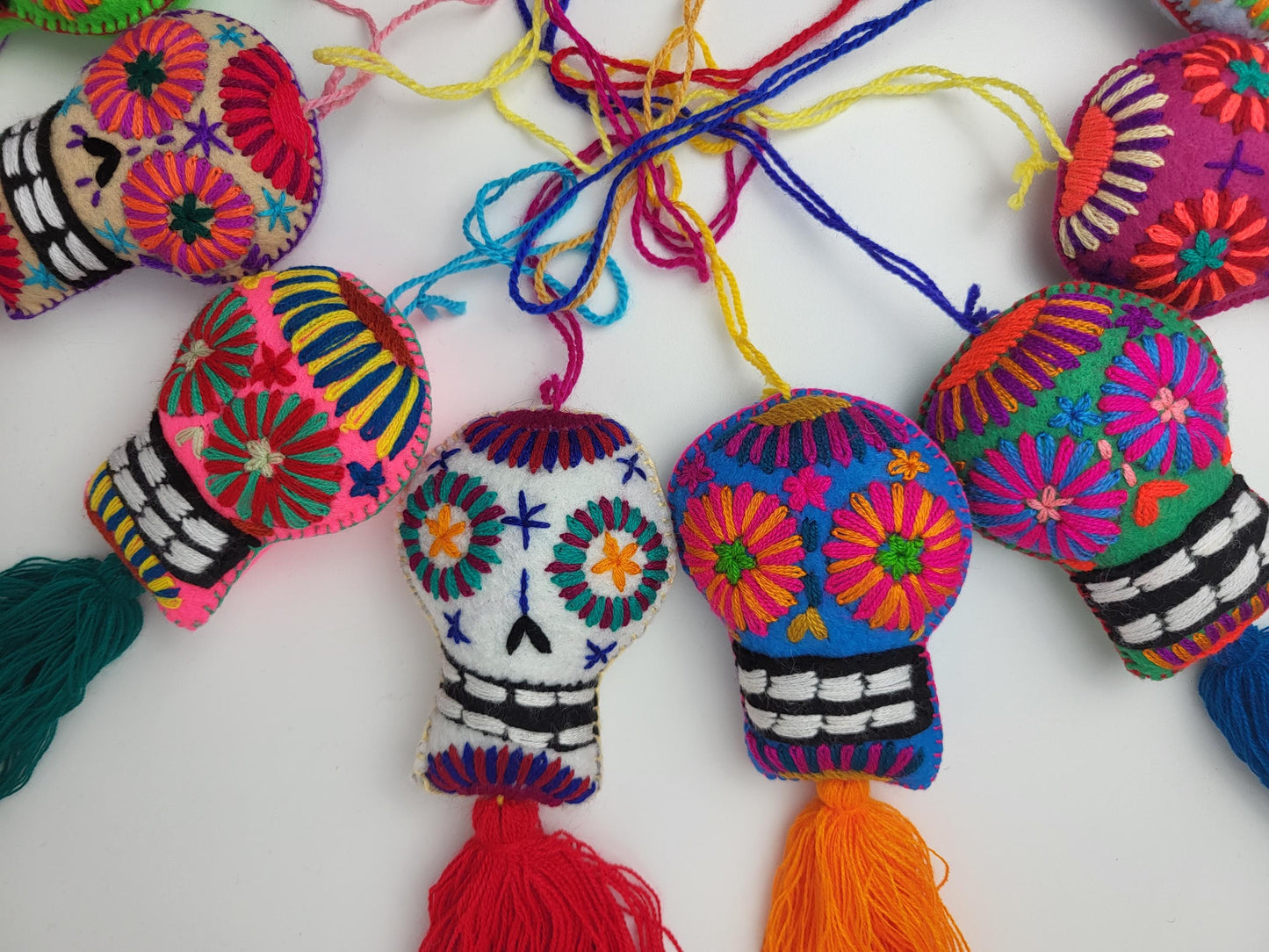 Pendentifs mexicains, crâne mexicain, décoration mexicaine, décoration Halloween, Jour des Morts