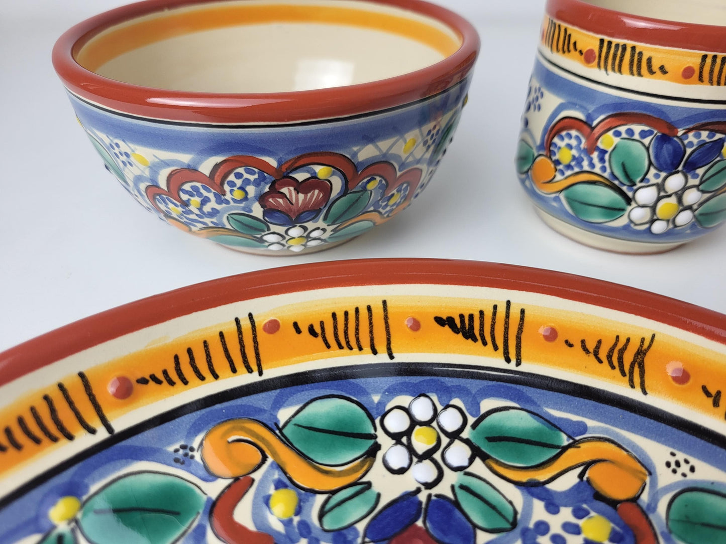 Handbemaltes Talavera Geschirrset – Klassisches Blau-Weiß aus Mexiko
