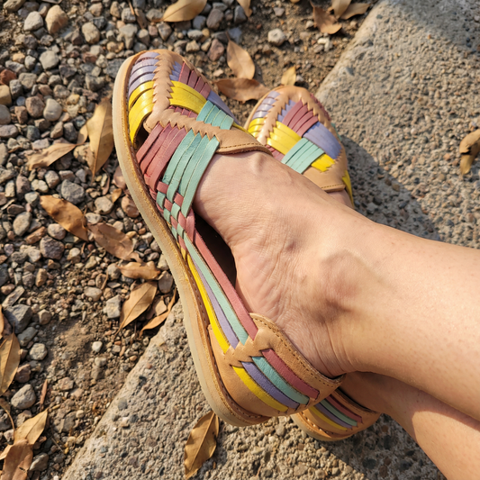 HUARACHE Sandalen, handgemachte Ledersandalen, Huarache aus Mexiko,