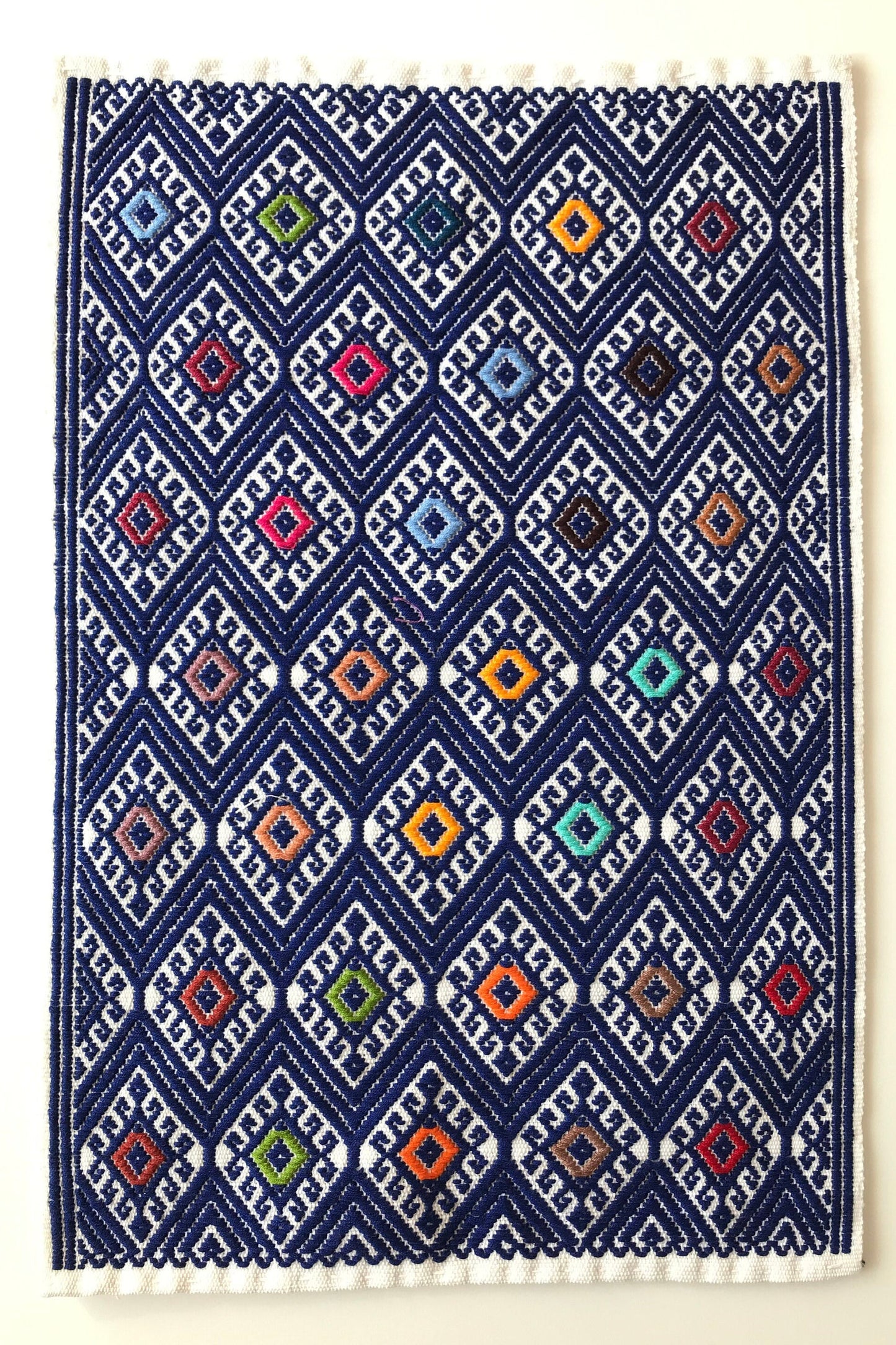 Mexikanischer handbestickter Teppich, Tischteppich, Wandbehang, Untersetzer