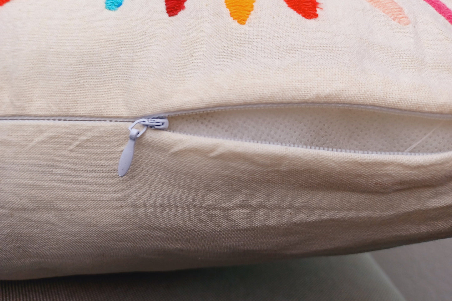 Coussin Otomi original – fabriqué à la main dans les montagnes d'Hidalgo par les populations autochtones