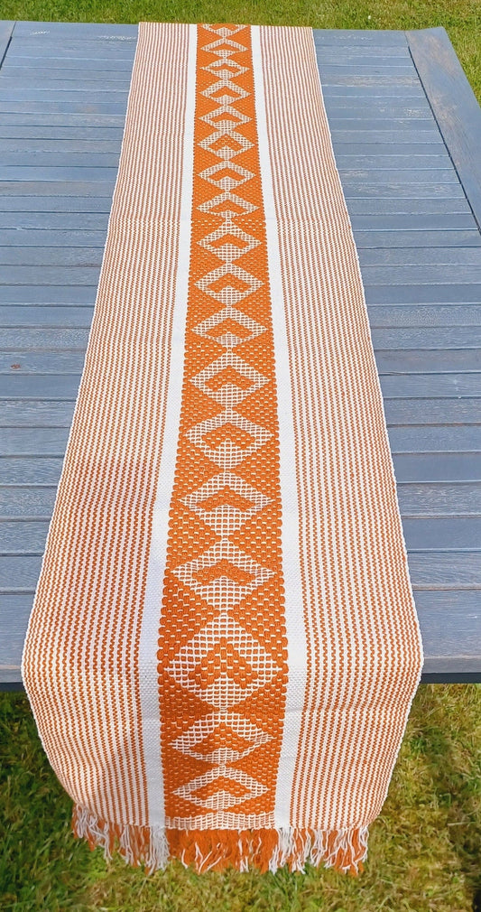 mexikanischer hangewebter traditoneller Tischläufer, mexikanisches Dekor, 2 Meter Länge