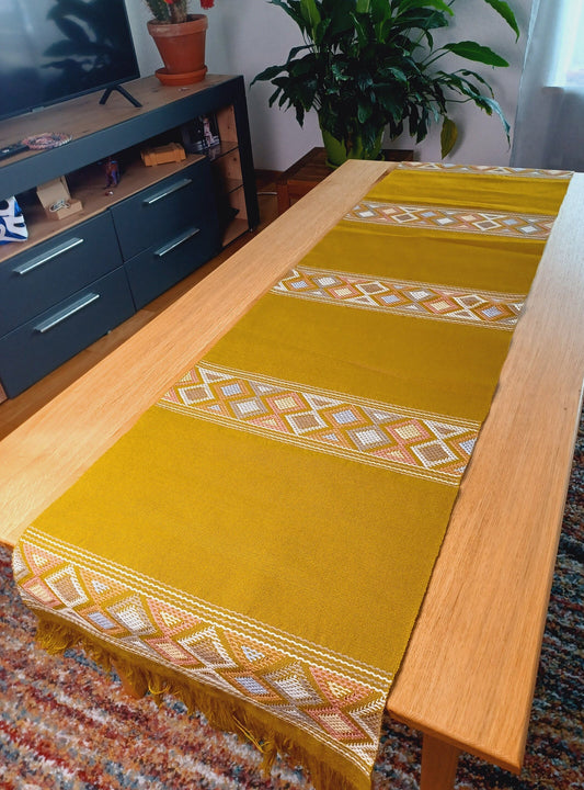 Mexikanischer Tischläufer / Handgewebt / Chiapas Stil