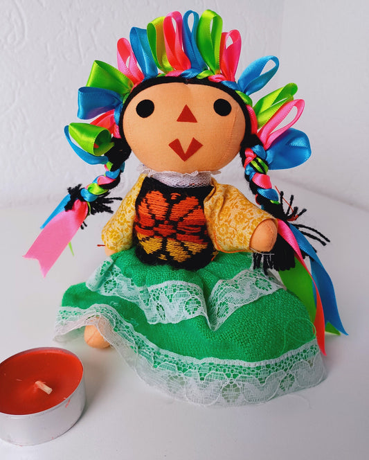 handmade Mexican doll, traditional Mexican doll, decorative doll, Lele doll