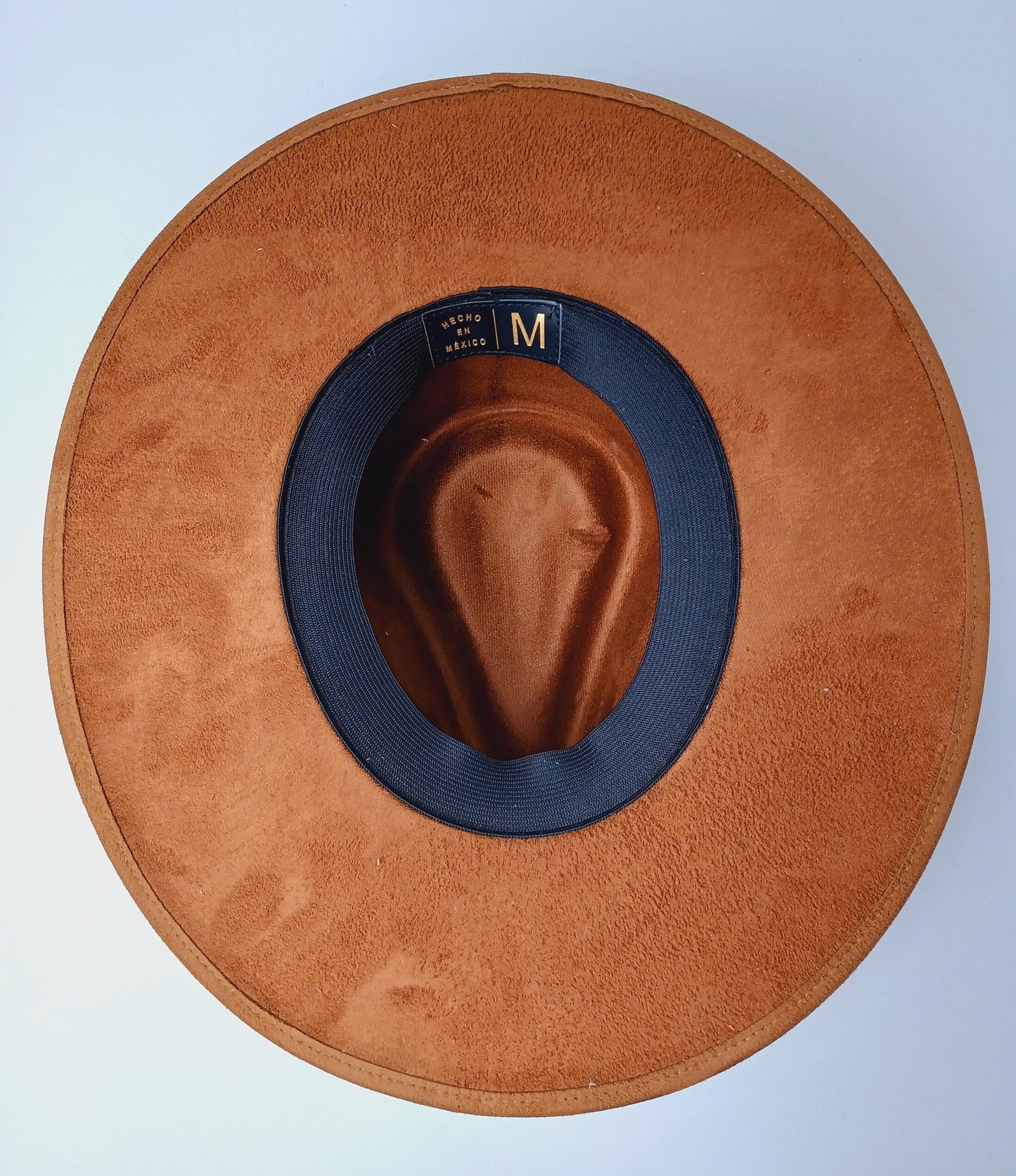 Fedora hat made of brown suede, handmade boho hat