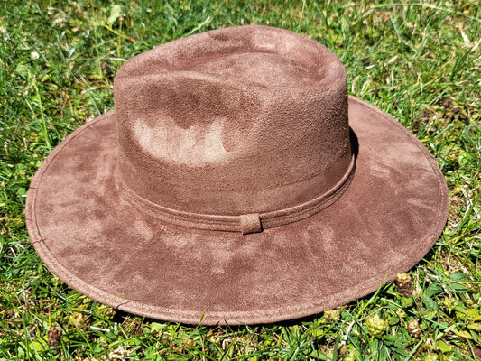 Chapeau Fedora, chapeau fait main du Mexique, chapeau Boho, chapeau brun