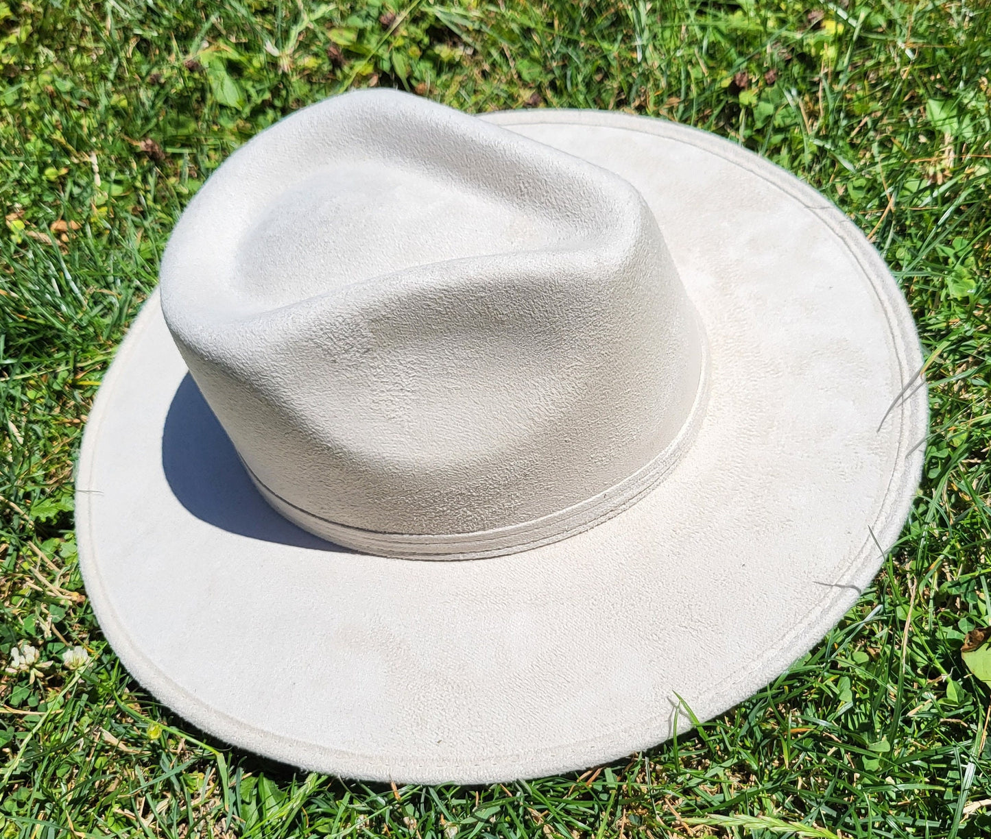 Fedora hat, handmade hat from Mexico, boho hat, beige suede hat