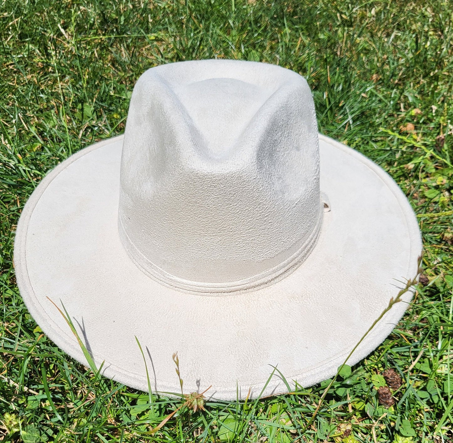 Fedora hat, handmade hat from Mexico, boho hat, beige suede hat