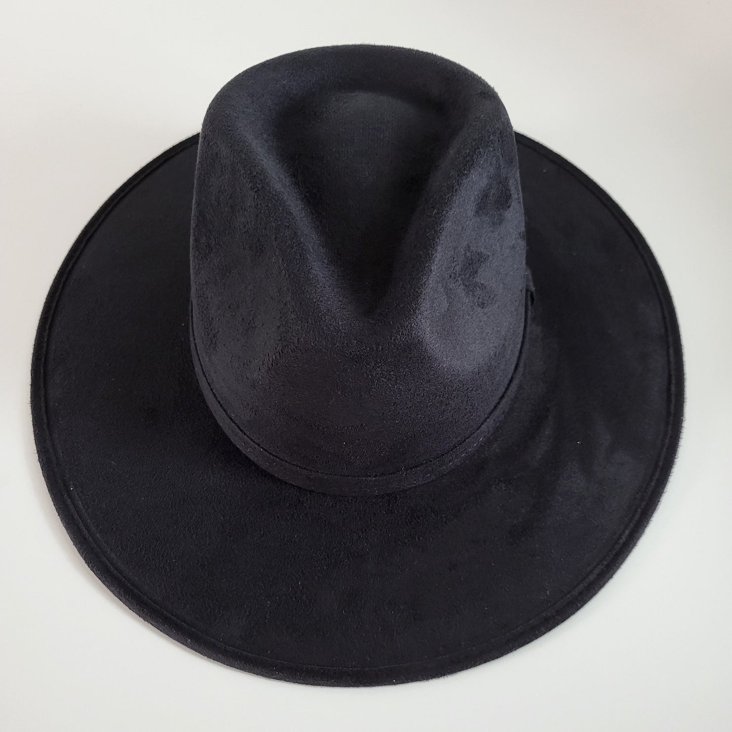 Fedora hat with wide brim, boho hat, women's hat, men's hat, vintage hat, black hat