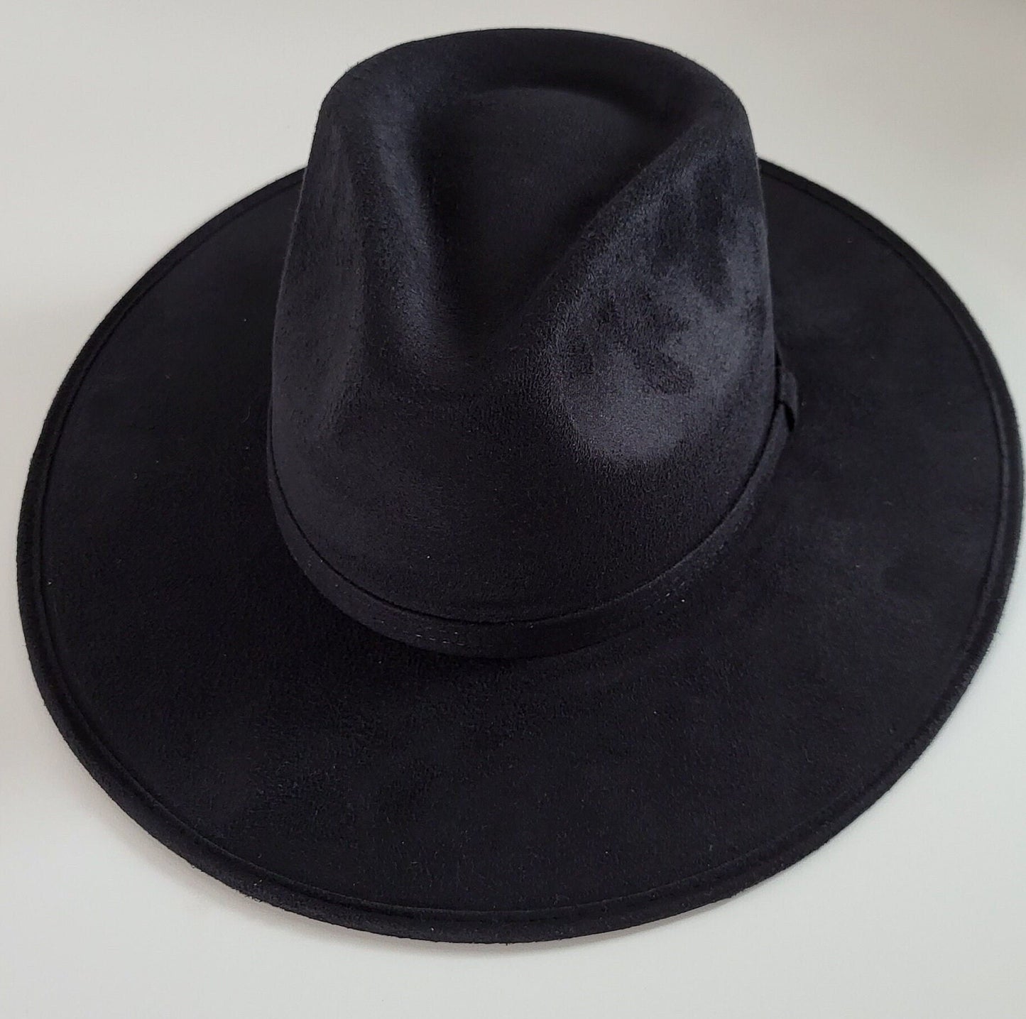 Fedora hat with wide brim, boho hat, women's hat, men's hat, vintage hat, black hat