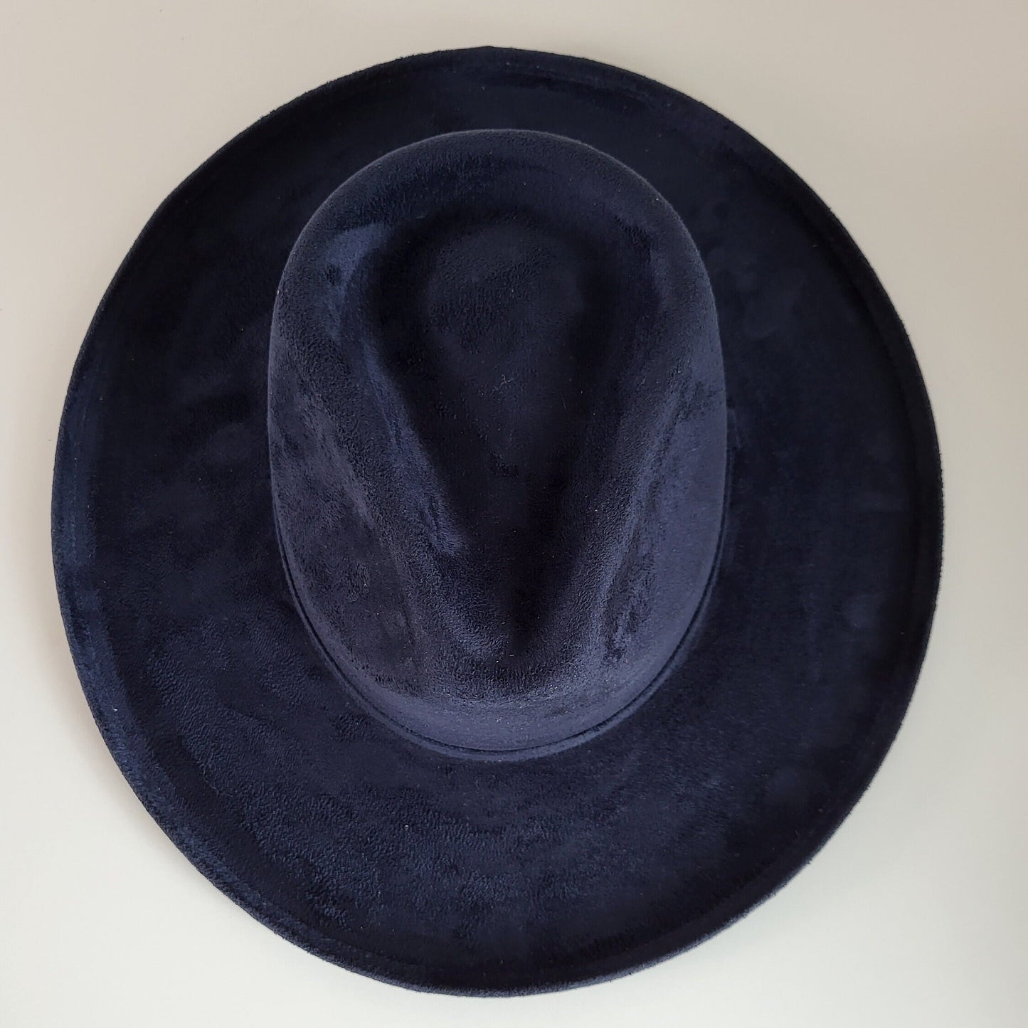 Fedora hat with curved brim, blue boho hat, women's hat, men's hat