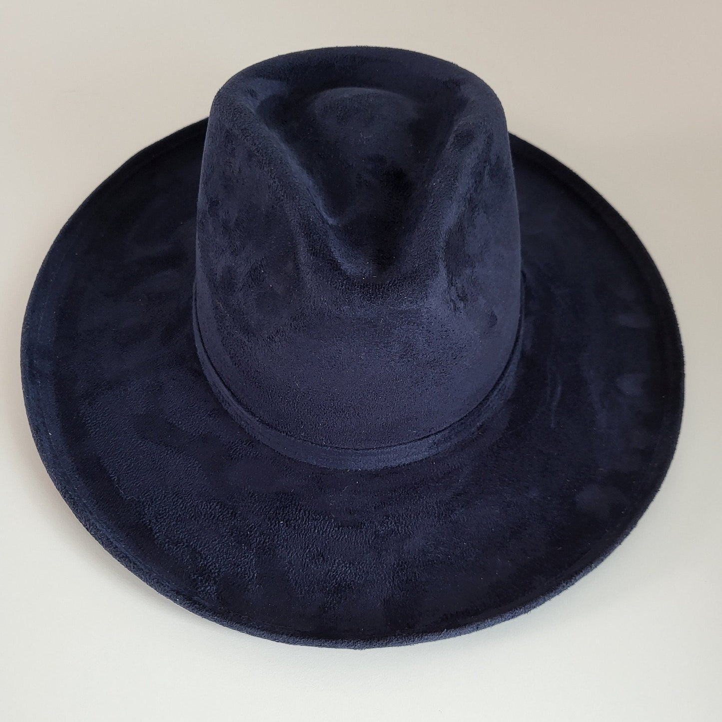 Fedora hat with curved brim, blue boho hat, women's hat, men's hat