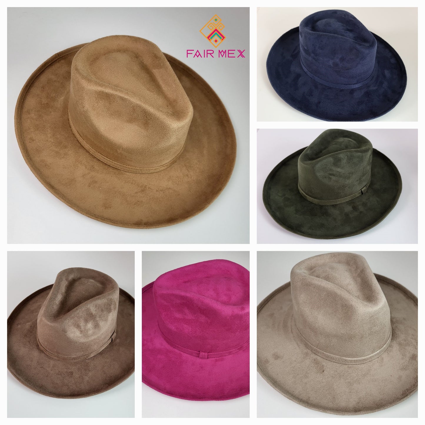 Chapeau Fedora à bord incurvé, chapeau boho bleu, chapeau pour femme, chapeau pour homme