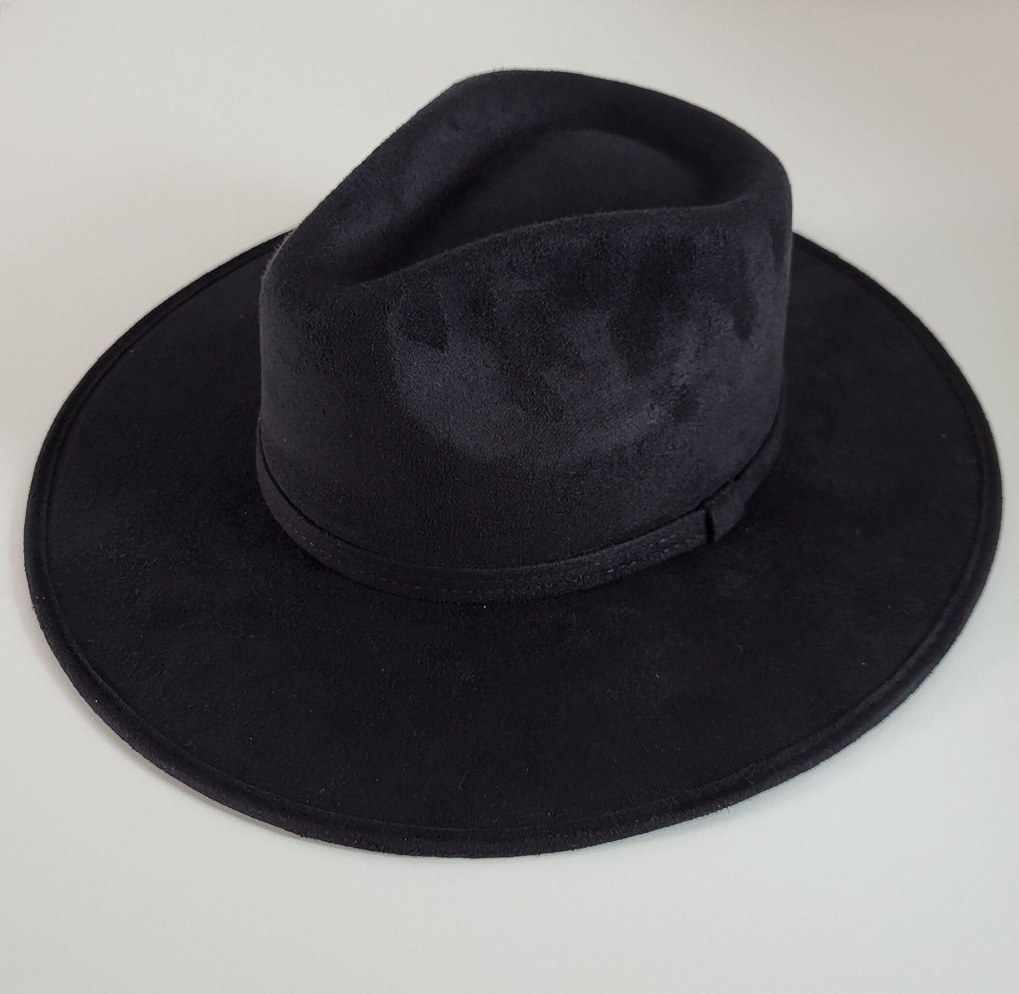 Fedora hat with wide brim, boho hat, women's hat, men's hat, vintage hat, black hat