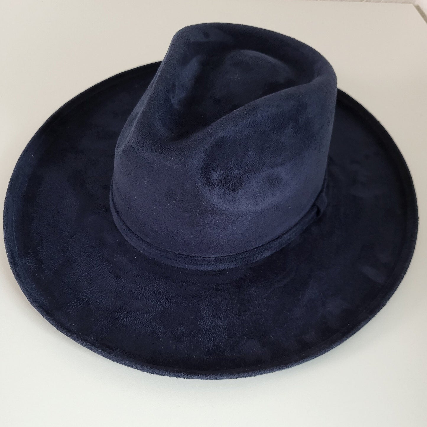 Fedora hat with curved brim, blue boho hat, women's hat, men's hat