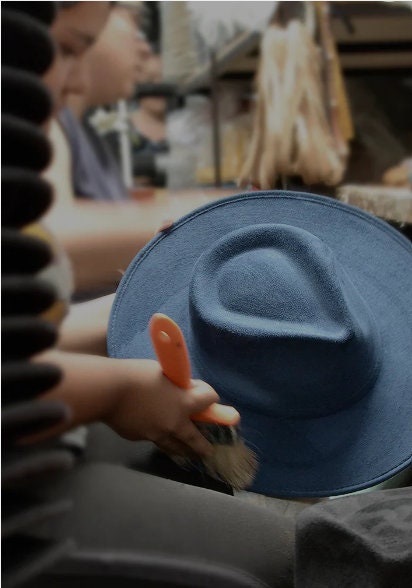 Fedora Hut mit gebogener Krempe, Damen Hut, Herren Hut