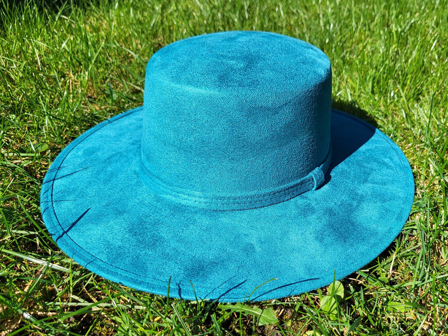 Chapeau canotier à large bord, chapeau bohème, chapeau femme, chapeau homme, chapeau bleu