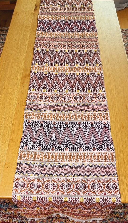 Mexikanischer Tischläufer, handgewebt in Chiapas,