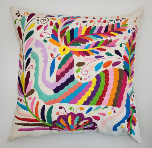 Mexican hand embroidered pillow cover, Otomi pillow cover, Mexico pillow, Mexican pillow cover