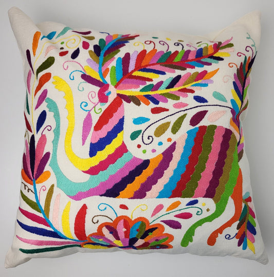 hand-embroidered Mexican cushion cover from fair trade