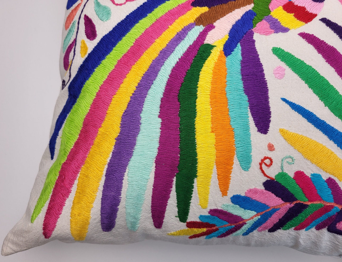 hand-embroidered Mexican cushion cover from fair trade