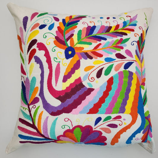 Mexican hand embroidered pillow cover, Otomi pillow cover, Mexico pillow, Mexican pillow cover