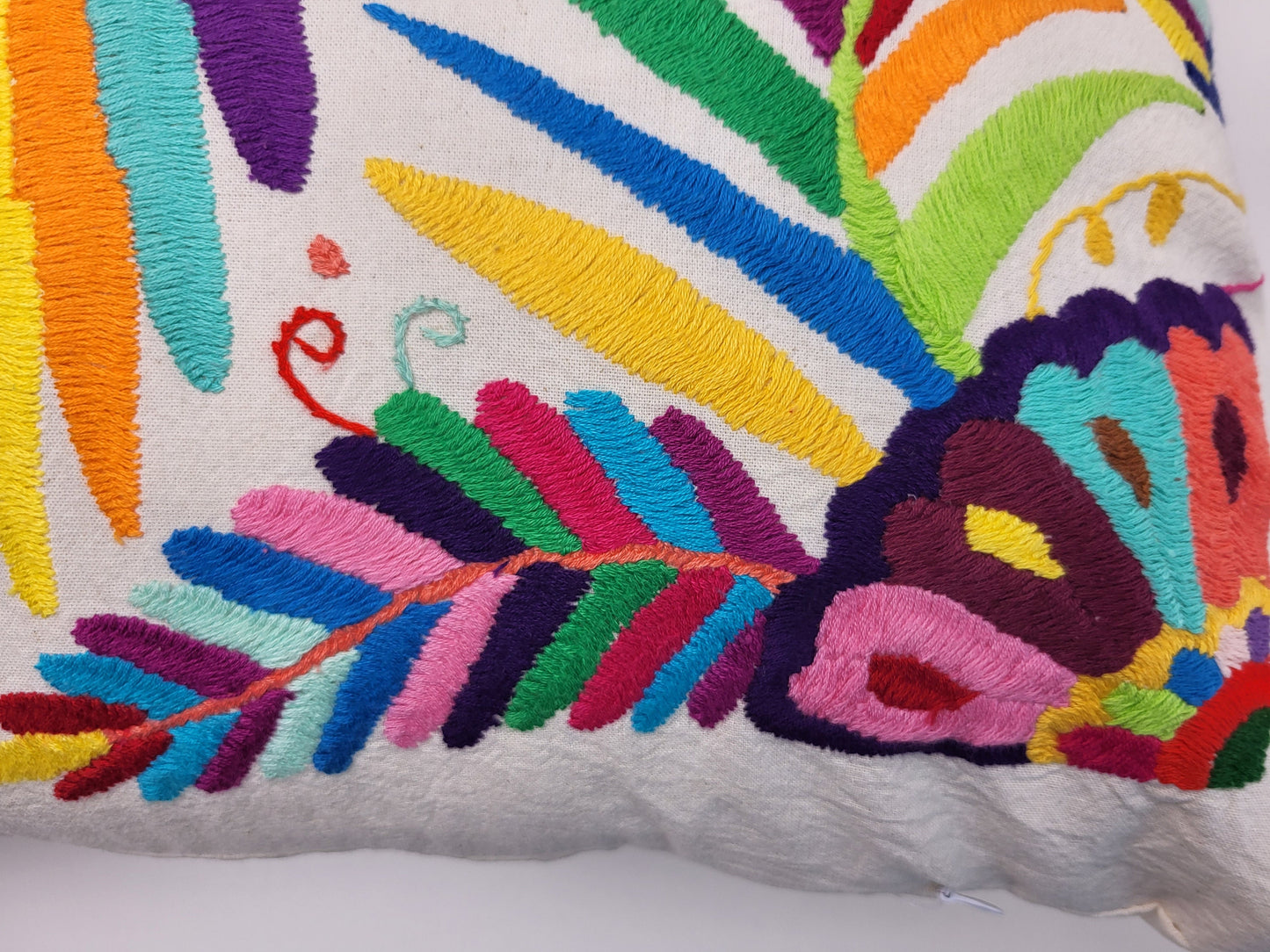 hand-embroidered Mexican cushion cover from fair trade