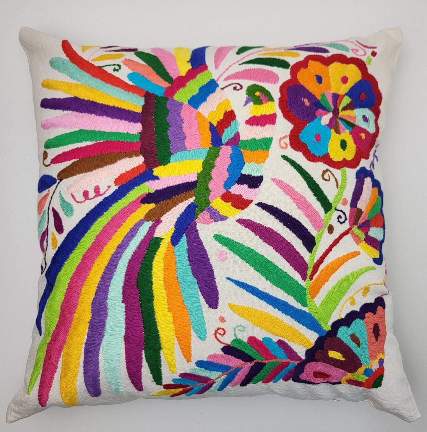 hand-embroidered Mexican cushion cover from fair trade