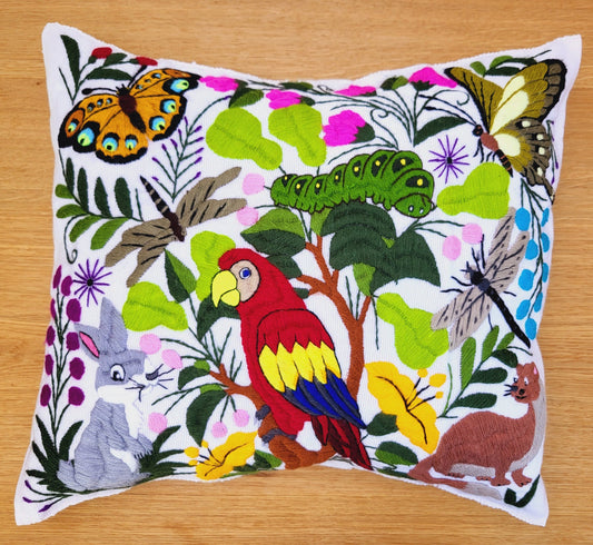 handmade decorative pillow, made in Mexico