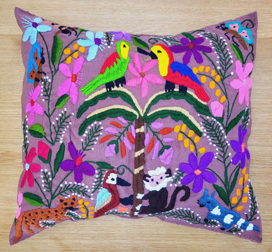 handmade decorative pillow, made in Mexico