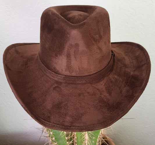 chapeau de cowboy fait main du Mexique, chapeau de cowboy marron