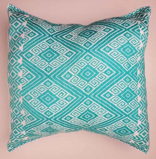 mexican handwoven pillow cover, handwoven pillow