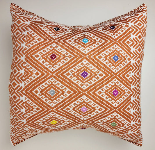 mexican handwoven pillow cover, handwoven pillow