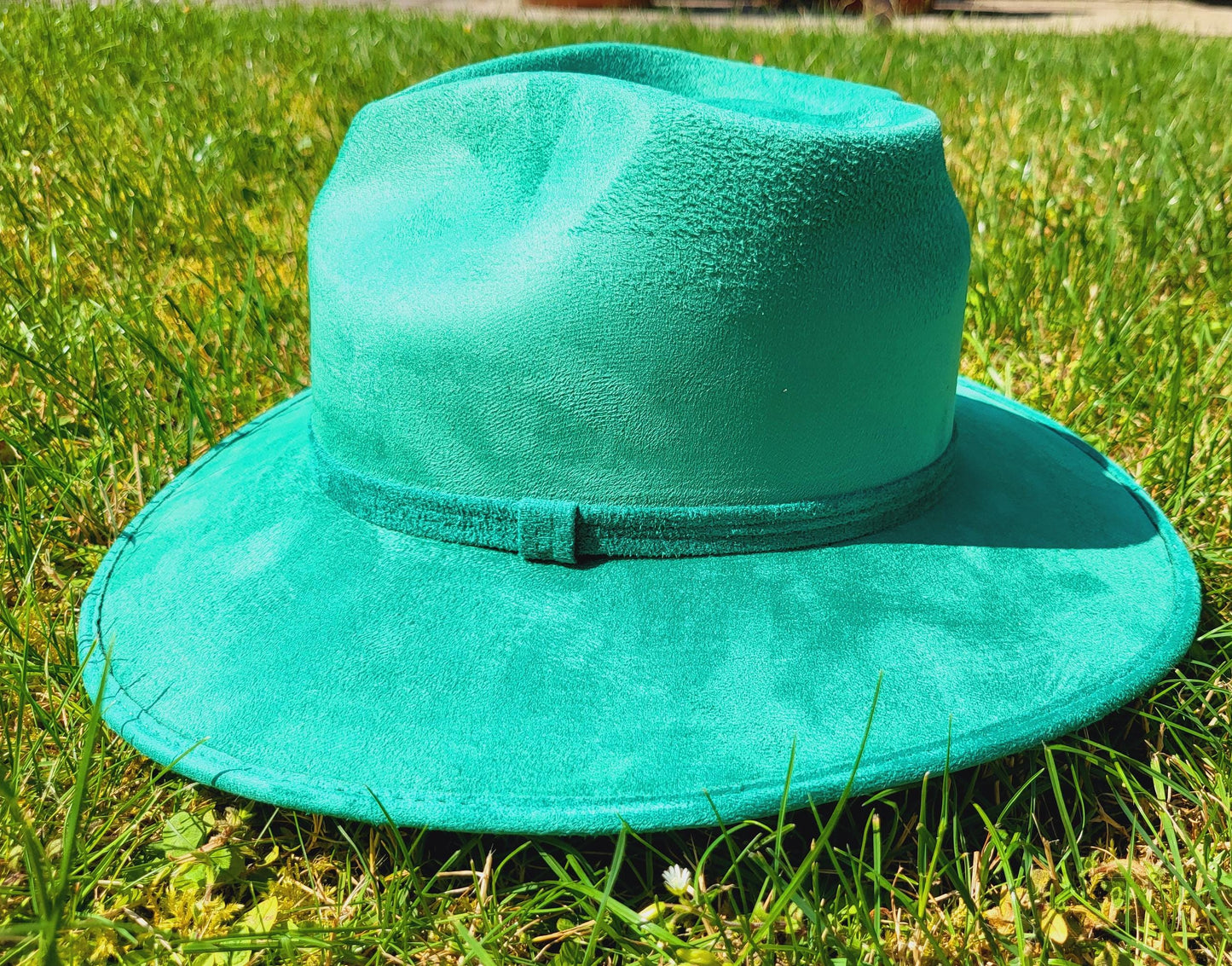 Fedora-Hut aus Mexiko – Mintgrün, gebogene Krempe