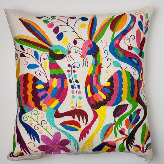 Mexican hand embroidered pillow cover, Otomi pillow cover, Mexico pillow, Mexican pillow cover