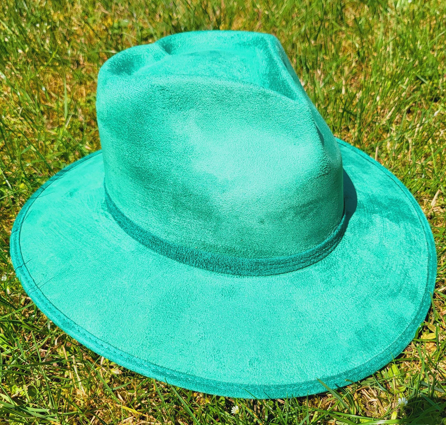 Fedora-Hut aus Mexiko – Mintgrün, gebogene Krempe