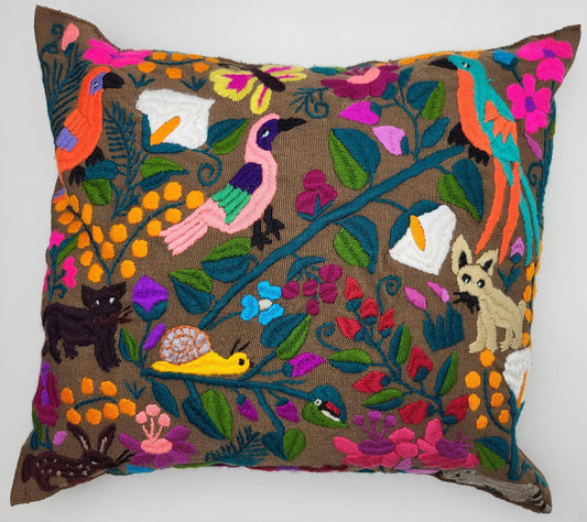 handmade decorative pillow, made in Mexico